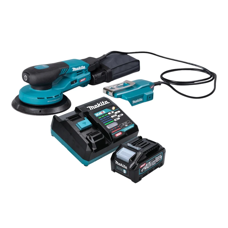 Makita BO 004 CGM101 Akku Exzenterschleifer 40 V max. 150 mm 3,0 mm Hub Brushless + 1x Akku 4,0 Ah + Ladegerät
