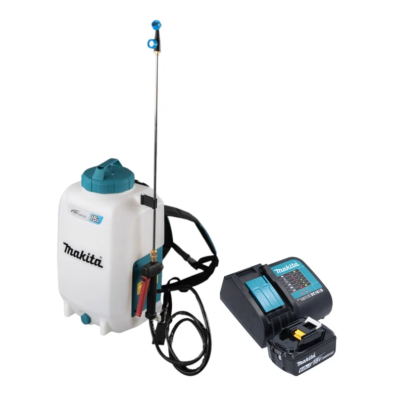 Makita DUS 158 SG Akku Druckspritze 18 V 15 l 5,0 bar + 1x Akku 6,0 Ah + Ladegerät
