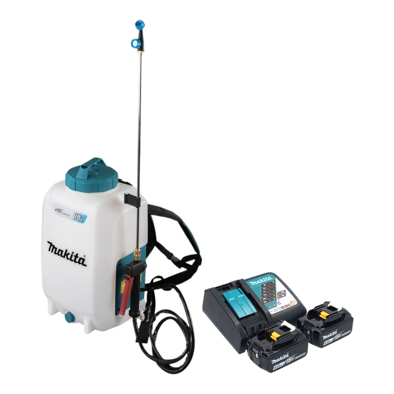 Makita DUS 158 RG2 Akku Druckspritze 18 V 15 l 5,0 bar + 2x Akku 6,0 Ah + Ladegerät