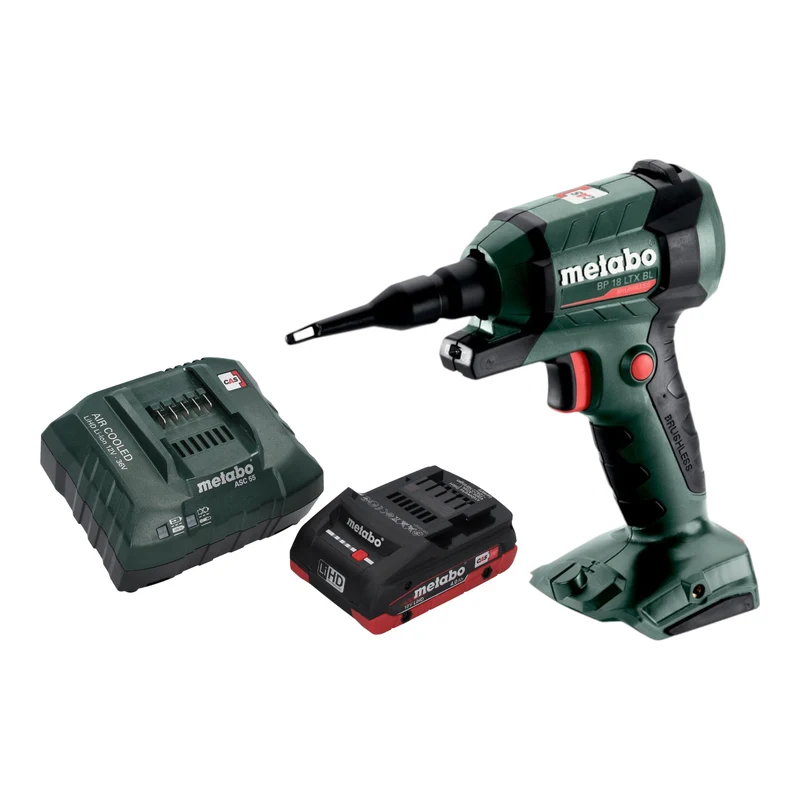Metabo BP 18 LTX BL Akku Blaspistole 18 V Brushless + 1x LiHD Akku 4,0 Ah + Ladegerät