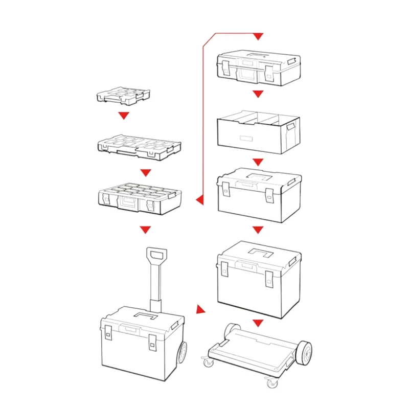 Qbrick System PRIME Toolbox 150 Vario Koffer 535 x 327 x 140 mm stapelbar 13,5 l IP66