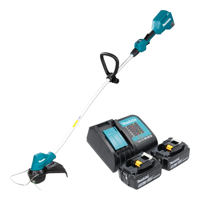 Makita DUR 189 ST2 Akku Rasentrimmer 18 V 300 mm Brushless + 2x Akku 5,0 Ah + Ladegerät