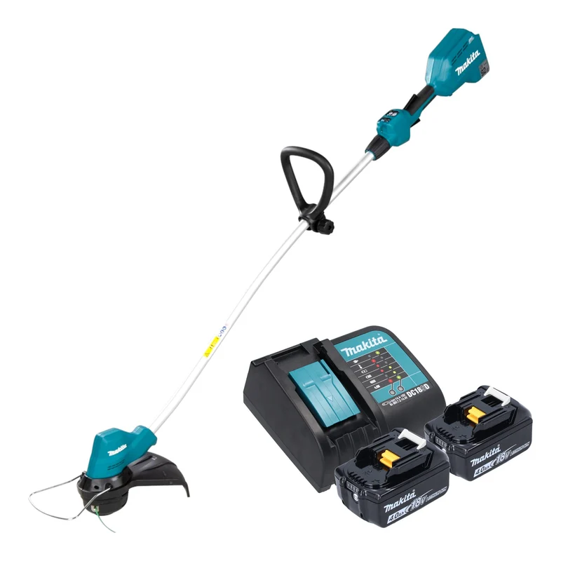 Makita DUR 189 SM2 Akku Rasentrimmer 18 V 300 mm Brushless + 2x Akku 4,0 Ah + Ladegerät