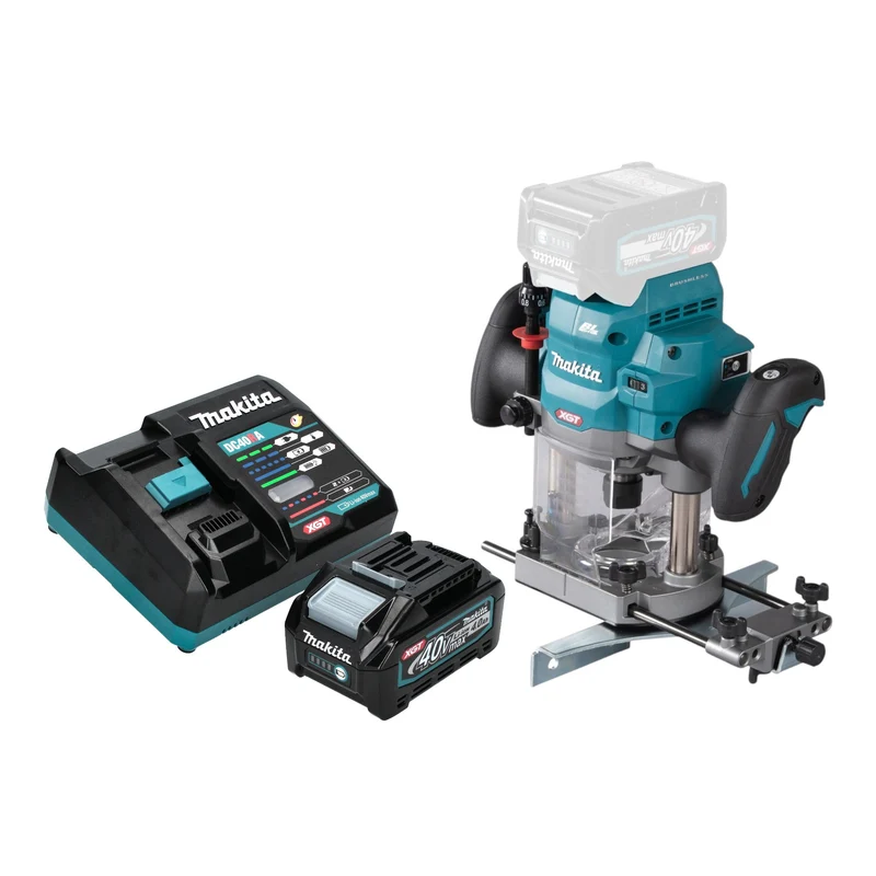 Makita RP 001 GM101 Akku Oberfräse 40 V max. 12 mm Brushless + 1x Akku 4,0 Ah + Ladegerät