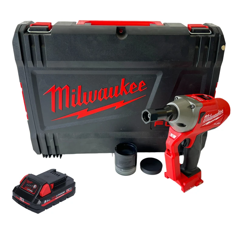 Milwaukee M18 ONEFLT-301X Akku Schließringbolzensetzgerät 18 V 4,8 / 6,4 / 9,53 mm + 1x Akku 3,0 Ah + HD Box - ohne Ladegerät