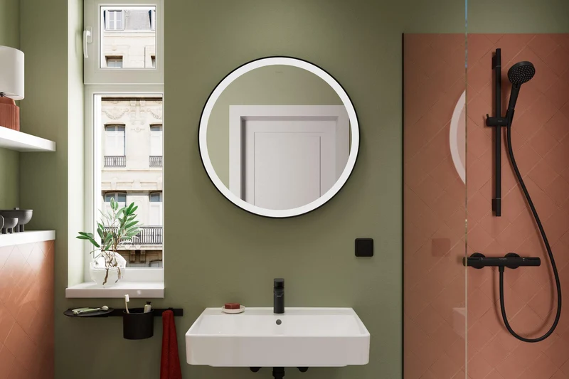 HANSGROHE VERNIS Blend Brauseset Vario/Unica 650 mm mattschwarz mit Handbrause und Brausestange