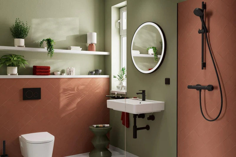 HANSGROHE VERNIS Blend Brauseset Vario/Unica 650 mm mattschwarz mit Handbrause und Brausestange