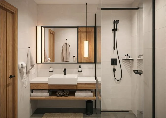 HANSGROHE VERNIS Blend Brauseset Vario/Unica 650 mm mattschwarz mit Handbrause und Brausestange