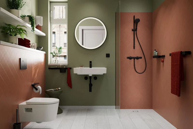 HANSGROHE VERNIS Blend Brauseset Vario/Unica 650 mm mattschwarz mit Handbrause und Brausestange