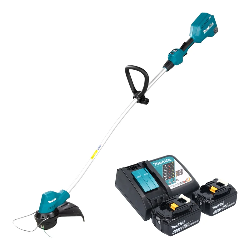 Makita DUR 189 RG2 Akku Rasentrimmer 18 V 300 mm Brushless + 2x Akku 6,0 Ah + Ladegerät