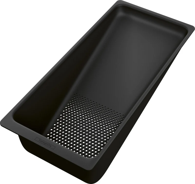 Hansgrohe Multifunktionssieb F14 für Küchenspülen – Mattschwarz, Kunststoff