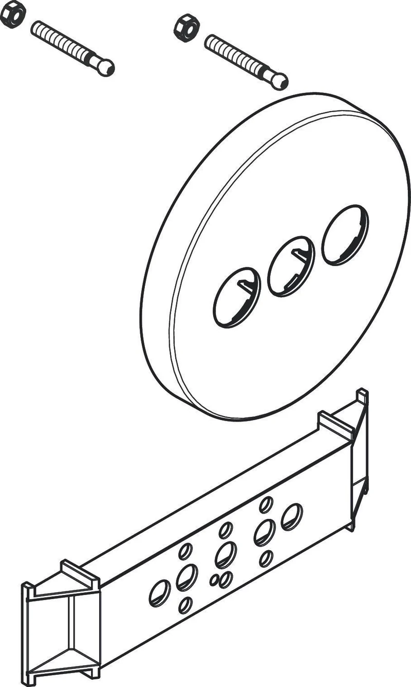 HANSGROHE Ecostat Select Rosette 150 mm Chrom – Abdeckung für 3 Verbraucher