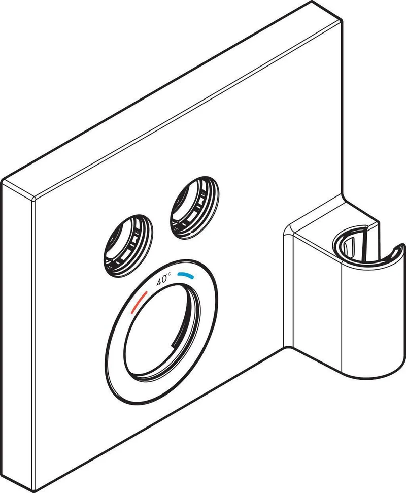 HANSGROHE Rosette iBox FixFit Shower Select Thermostat komplett chrom – Ersatzteil