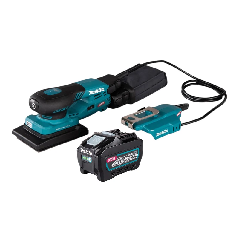 Makita BO 005 CGT1 Akku Schwingschleifer 40 V max. 80 x 130 mm 3,0 mm Hub Brushless + 1x Akku 5,0 Ah - ohne Ladegerät