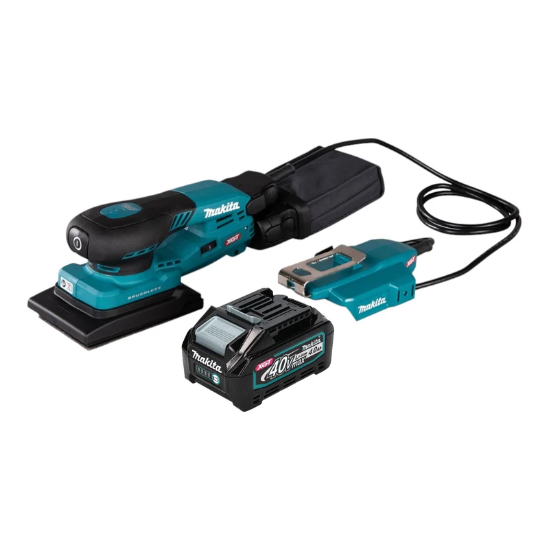 Makita BO 005 CGM1 Akku Schwingschleifer 40 V max. 80 x 130 mm 3,0 mm Hub Brushless + 1x Akku 4,0 Ah - ohne Ladegerät