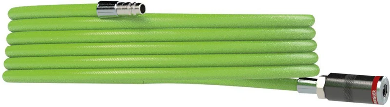 RIEGLER Gewebeschlauch-Set 9 mm x 15 mm, 5 m, leuchtgrün, mit Sicherheitskupplung