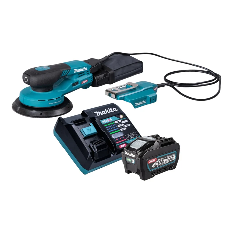 Makita BO 004 CGT101 Akku Exzenterschleifer 40 V max. 150 mm 3,0 mm Hub Brushless + 1x Akku 5,0 Ah + Ladegerät