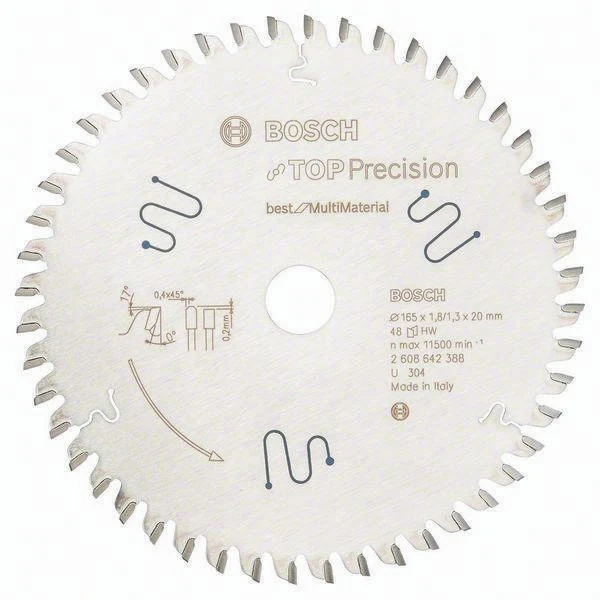 Bosch EXPERT Laminated Panel Kreissägeblatt 165 mm, 48 Zähne, HLTCG, für NE-Metalle, Kunststoffe und Holz