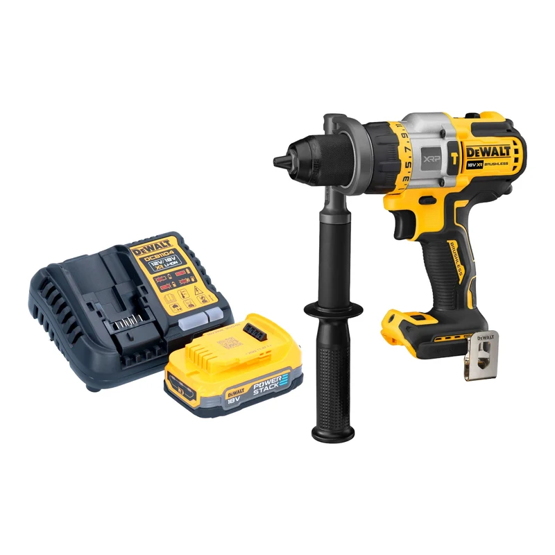 DeWalt DCD 999 E1 Akku Schlagbohrschrauber 18 V 95 Nm Brushless + 1x Powerstack Akku 1,7 Ah + Ladegerät
