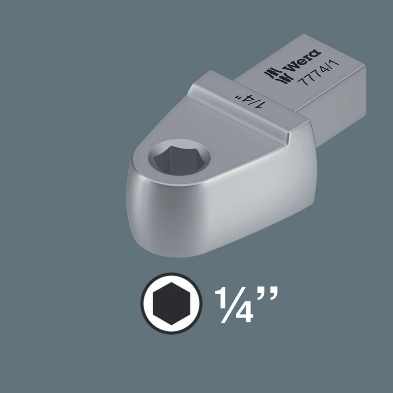 WERA Einsteckbitadapter 7774/1 1/4 Zoll 9x12 mm CV-Stahl für Click-Torque X