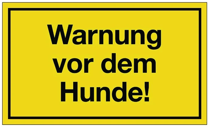Hinweiszeichen ( 3000277053 ) Warnung vor dem Hunde Kunststoff 10 Stück