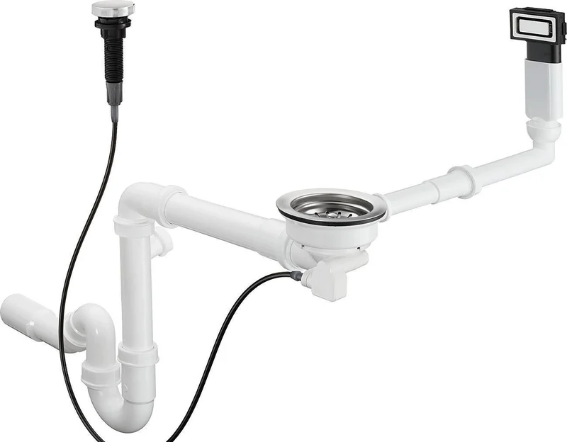 hansgrohe HG Automatische Ab- und Überlaufgarnitur 660 D14-11 BSO in Edelstahl Optic