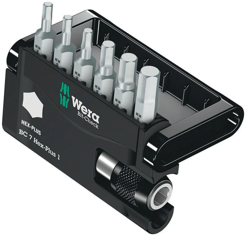 WERA Bitsatz 8040-6/Z Hex-Plus 7-teilig mit Bithalter und Bitbox