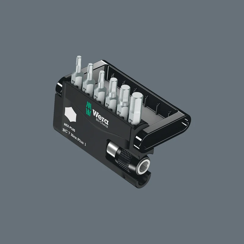 WERA Bitsatz 8040-6/Z Hex-Plus 7-teilig mit Bithalter und Bitbox