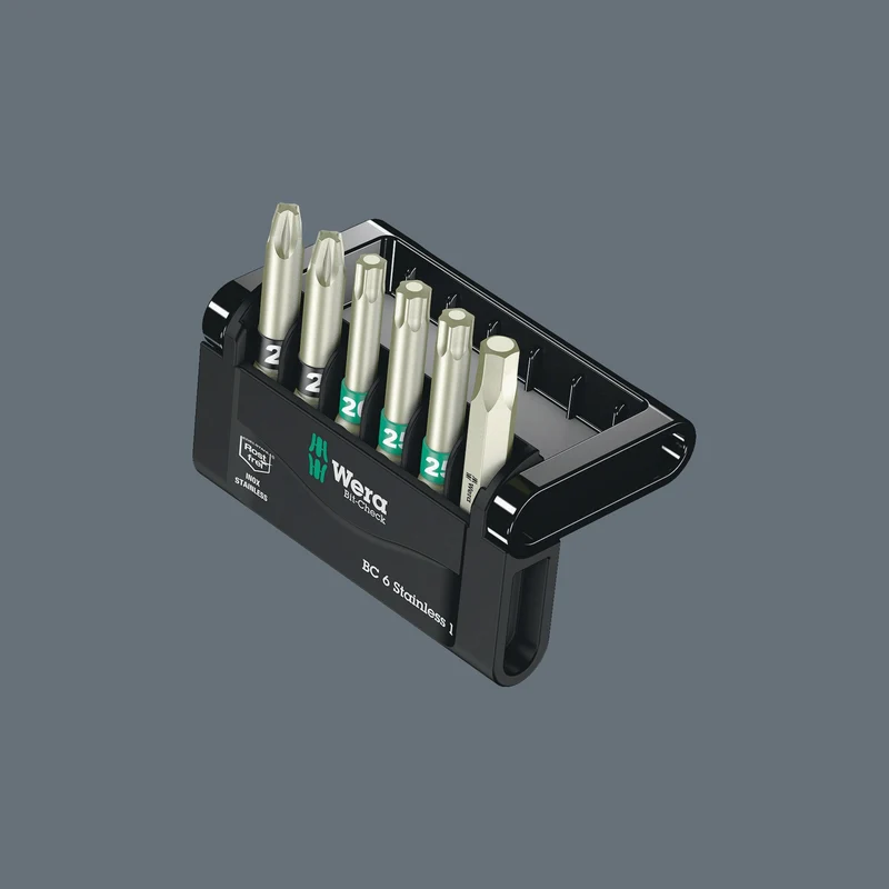 Wera Bit-Check 6 Stainless Bitsatz 6-teilig – Edelstahl-Bits gegen Fremdrost