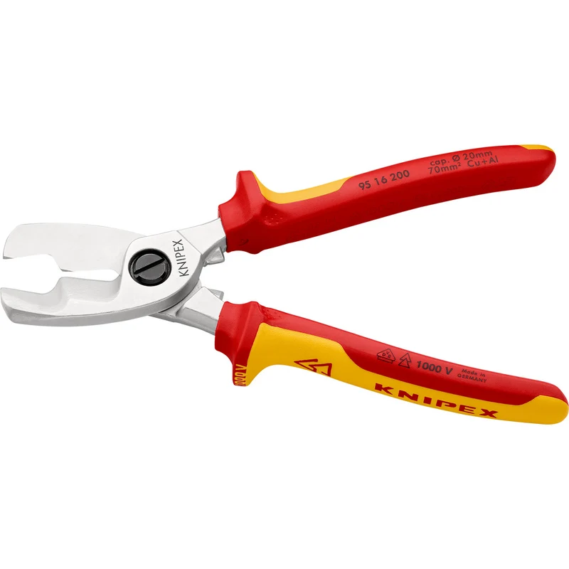 Knipex VDE Kabelschere mit Doppelschneide