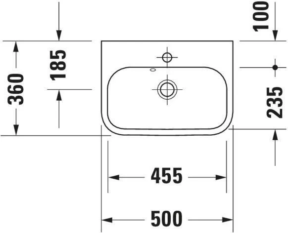 Duravit Happy D.2 Möbel-Handwaschbecken 500