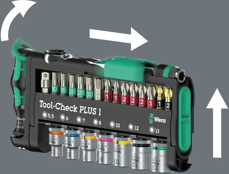 WERA Tool Check Plus 2 Bit- und Steckschlüsselset 39-teilig mit Bit-Ratsche