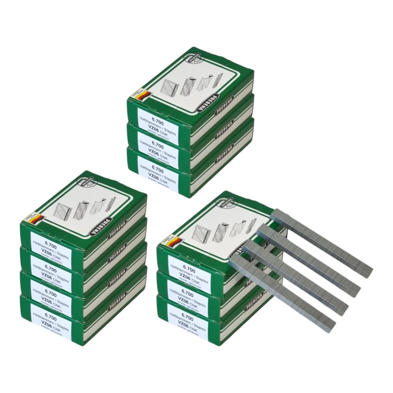 Prebena 10x VZ06CNK Heftklammer 10,5 x 6 mm Typ VZ 67000 Stück aus Stahl verzinkt