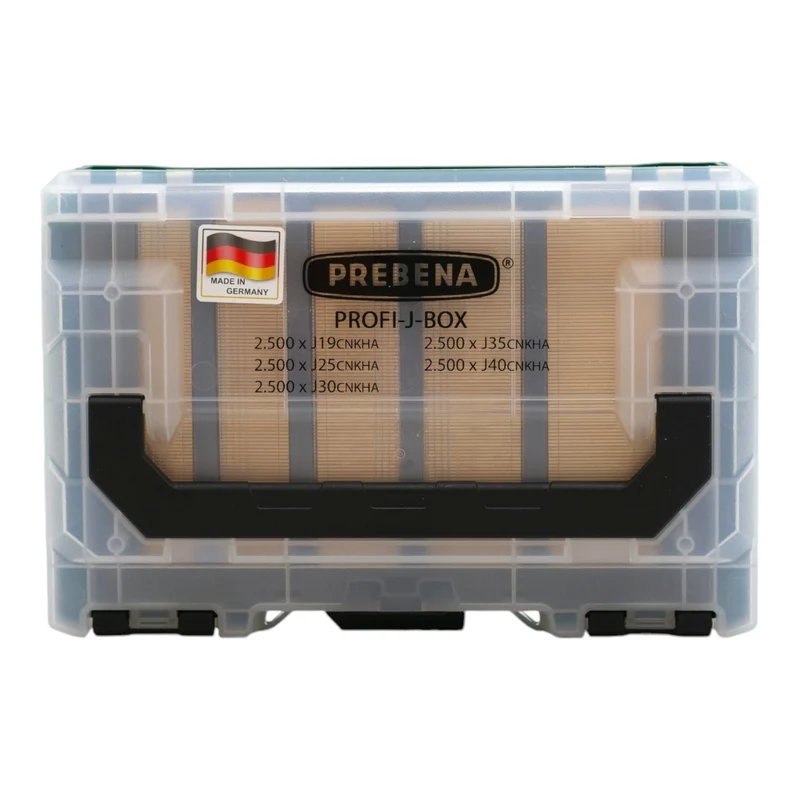 Prebena PROFI-J-BOX Stauchkopfnägel Brads 25 / 32 / 40 / 50 mm 12500 Stk. verzinkt geharzt