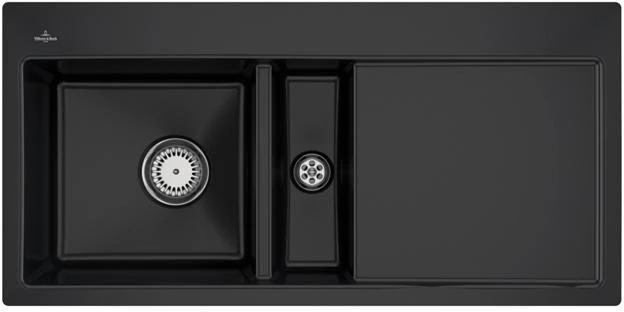 Villeroy & Boch Subway 60 Flat Einbauspüle 965x475mm Ebony CeramicPlus