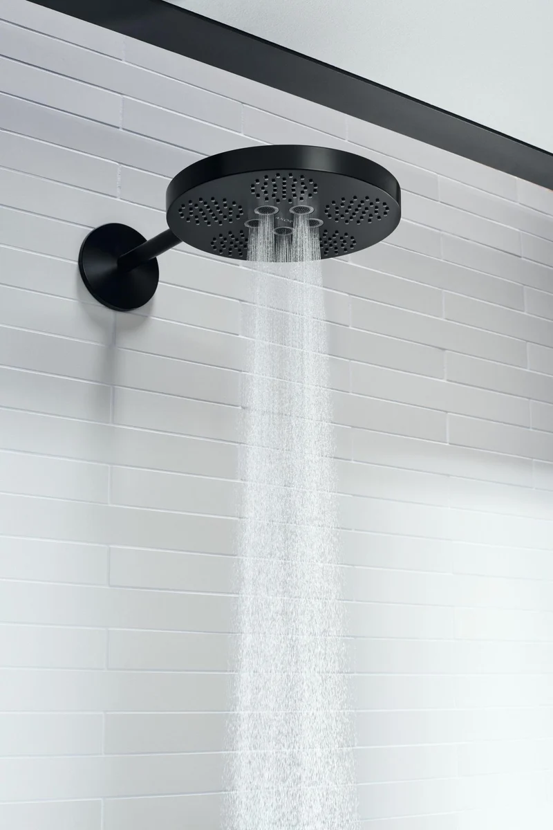 AXOR ShowerSolutions Grundset für Kopfbrause 2-jet mit Brausearm – thermostatisch, quadratisch, schallentkoppelt