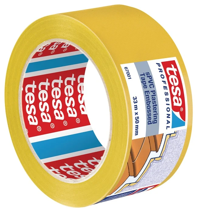 tesa PVC Putzband 67001 ( 3000265336 ) quergerillt Länge 33 m Breite 50 mm 6 Rollen