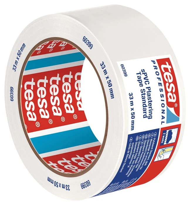 tesa PVC Putzband 60399 ( 3000265334 ) Standard Länge 33 m Breite 50 mm 6 Rollen