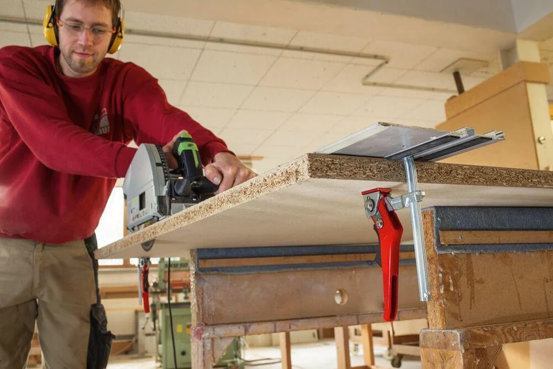 BESSEY Tischzwinge GTRH 160/60 – Spannweite 160 mm, Ausladung 60 mm für Führungsschienen