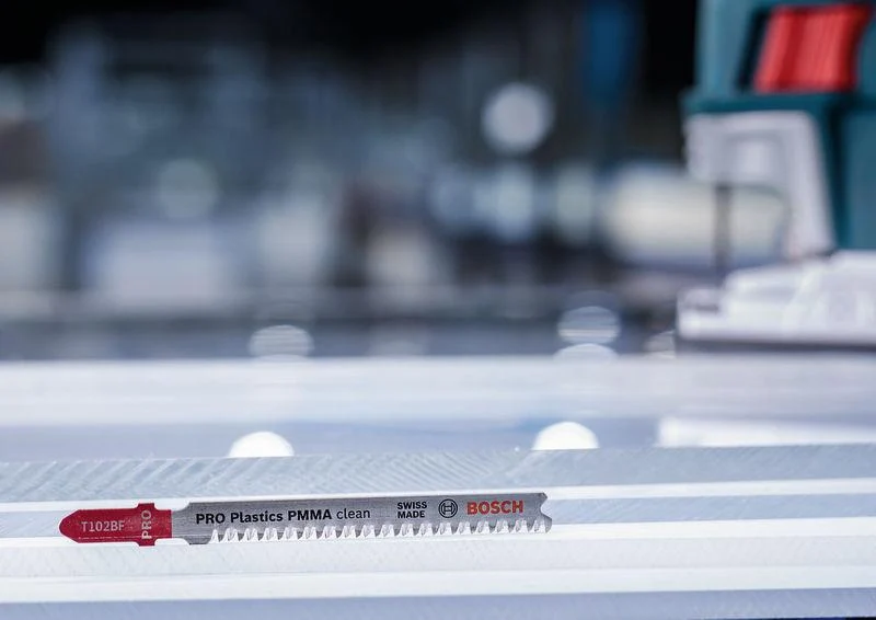 Bosch Stichsägeblatt T 102 BF Clean for PMMA, L.92mm, Zahnteilung 1,8mm, BIM, 3er-Pack