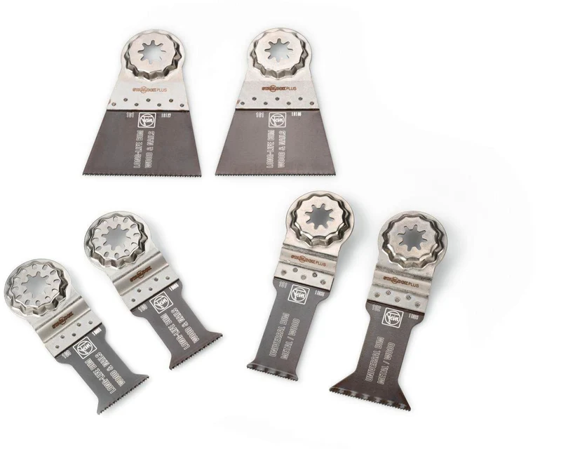 FEIN Sägeblatt-Set E-Cut Best of WOOD & METAL StarlockPlus, 6-teilig für Multitools