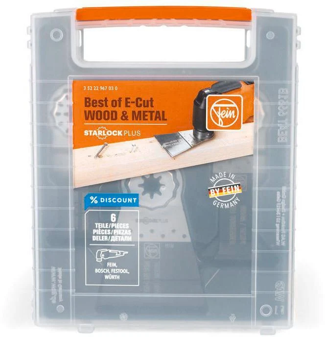 FEIN Sägeblatt-Set E-Cut Best of WOOD & METAL StarlockPlus, 6-teilig für Multitools