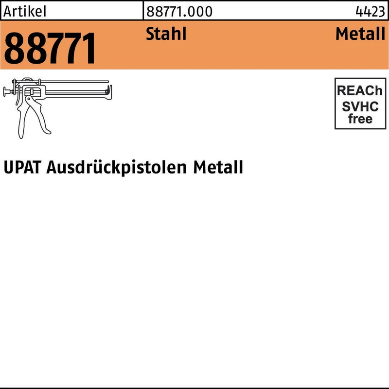 UPAT Ausdrückpistole R 88771 Metall Stahl für chemische Befestigungen