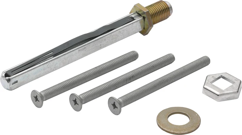 HOPPE Befestigungs-Set K/G Profilstift 3310 für Wechselschutzgarnituren 9x100 mm, Türstärke 67-72 mm