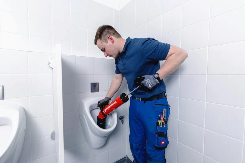 ROTHENBERGER ROPUMP SUPER PLUS Saug-Druckreiniger Set mit 3 Adaptern für Rohrreinigungen