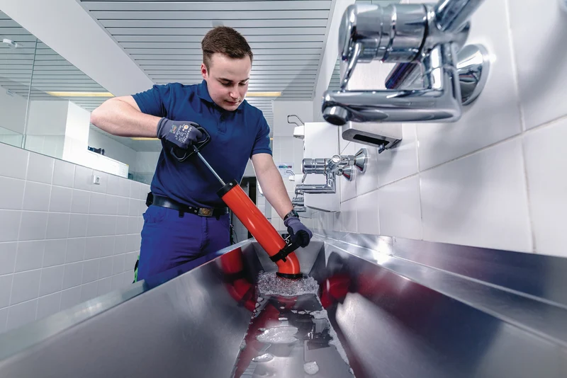 ROTHENBERGER ROPUMP SUPER PLUS Saug-Druckreiniger Set mit 3 Adaptern für Rohrreinigungen