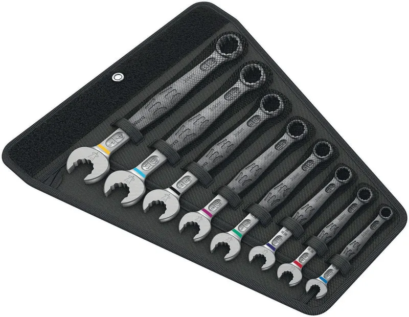 WERA Ringmaulschlüsselsatz 6003 Joker 8 Imperial Set 1 – 8-teilig, zöllig, für enge Bauräume
