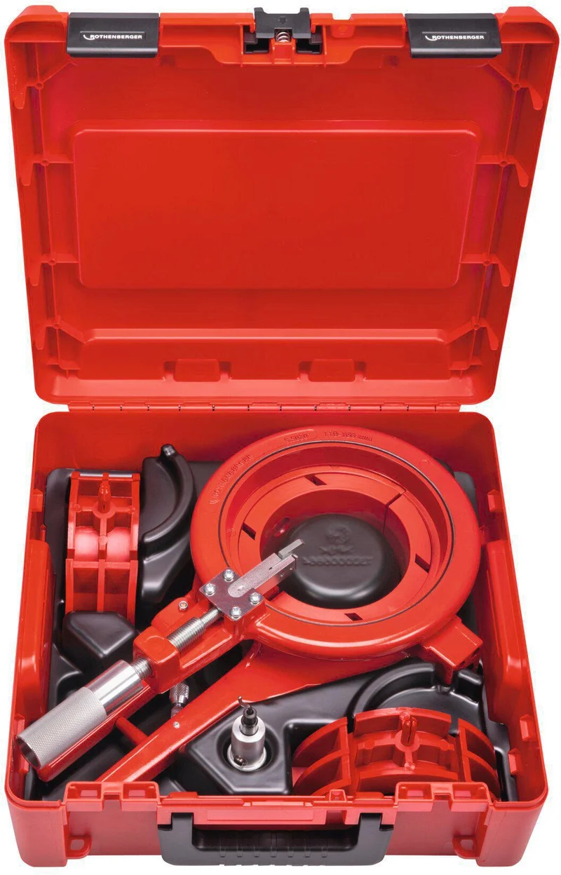 ROTHENBERGER ROCUT® 160 Set – Abstech- und Anfas-Systemwerkzeug für Kunststoffrohre Ø 110–160 mm