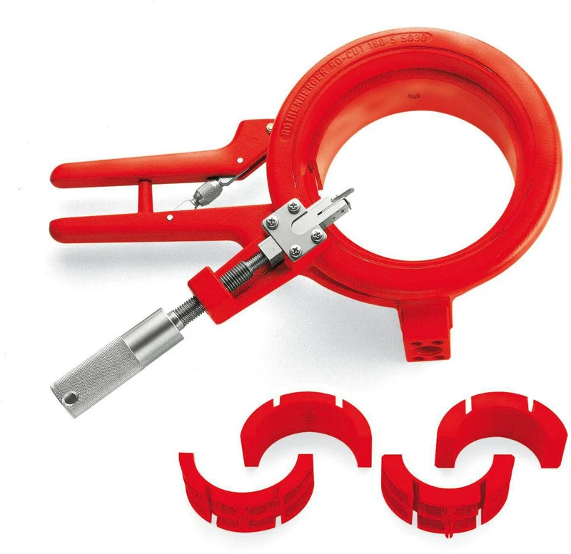 ROTHENBERGER ROCUT® 160 Set – Abstech- und Anfas-Systemwerkzeug für Kunststoffrohre Ø 110–160 mm
