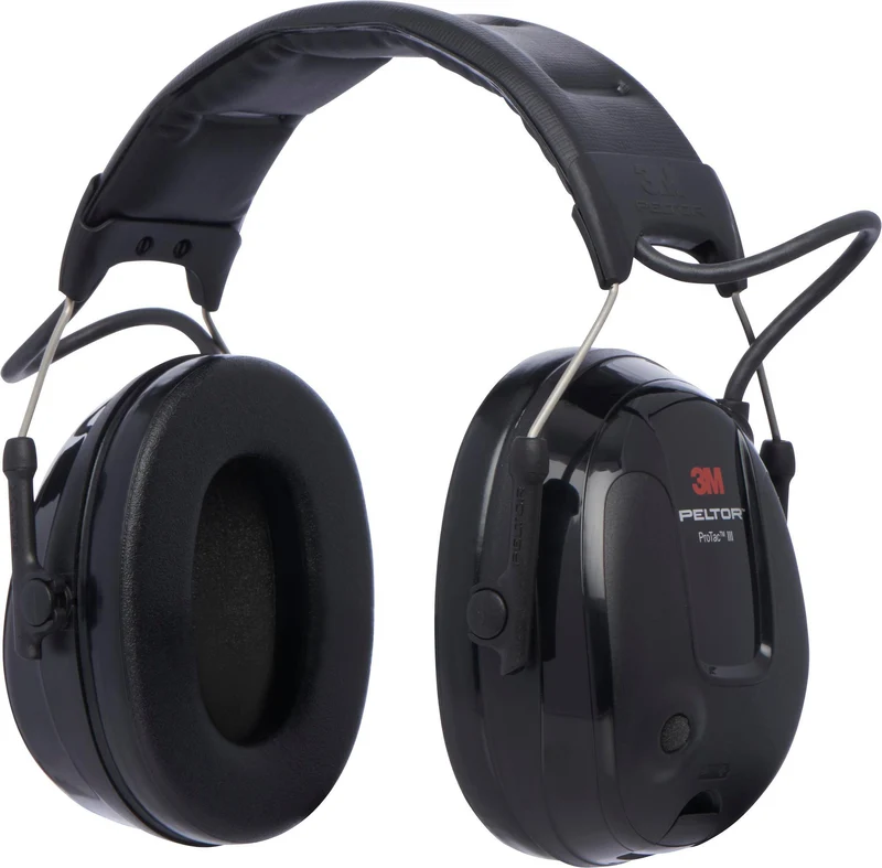 3M PELTOR Headset ProTac III Kopfbügel EN 352-1:2020 26 dB – Elektronischer Gehörschutz mit pegelabhängiger Funktion